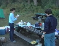 First dinner cooking on Smithers campground