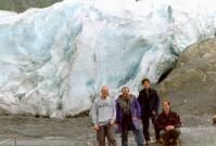 Sebastian, Trevor, Gordana and Urs at Exit Glacier