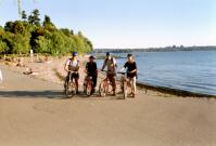 The bike team Sandra, Sebastian, Gordana and Urs