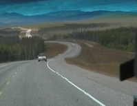 Alsaka Highway, view from the van