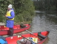 Wilderness canoe trip at Dease Lake